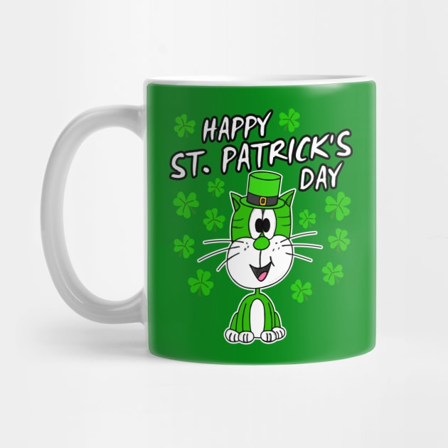 Happy St. Patrick's Day 2022 Cat Leprechaun Funny by doodlerob